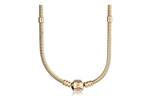 Pandora-Gold-Collier-P-Lock-Necklace Pandora Necklace - Gold Collier P Lock