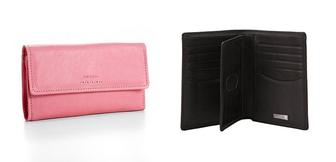 Fossil mens and womens wallets in Vancouver