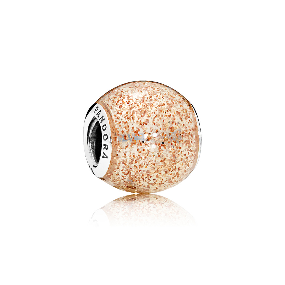 Glitter Ball, Rose Golden Glitter Enamel