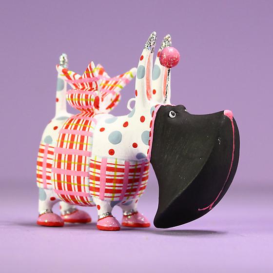 31314Agnes Plaid Scottie Mini Ornament