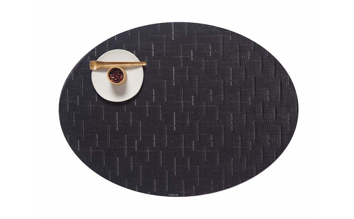 Bamboo Oval Jet Black 14X19.25