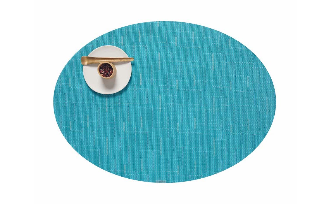 Bamboo Oval Teal 14X19.25