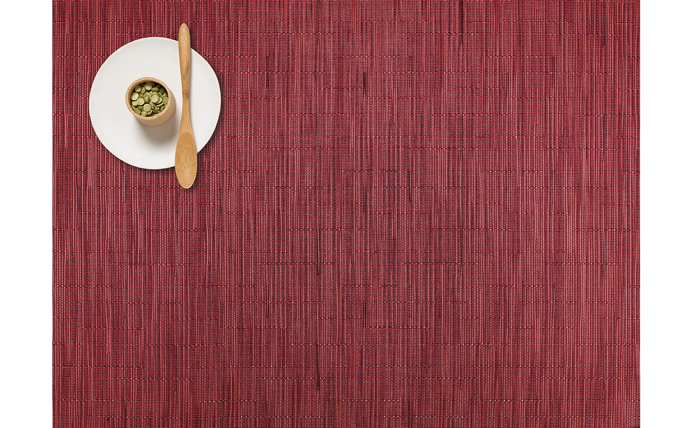 Bamboo Rectangle Cranberry 14X19