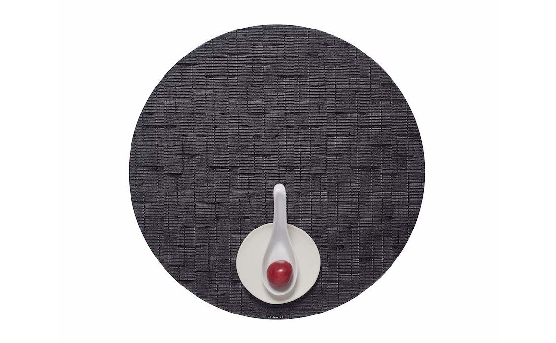 Bamboo Round Jet Black 15 Diameter
