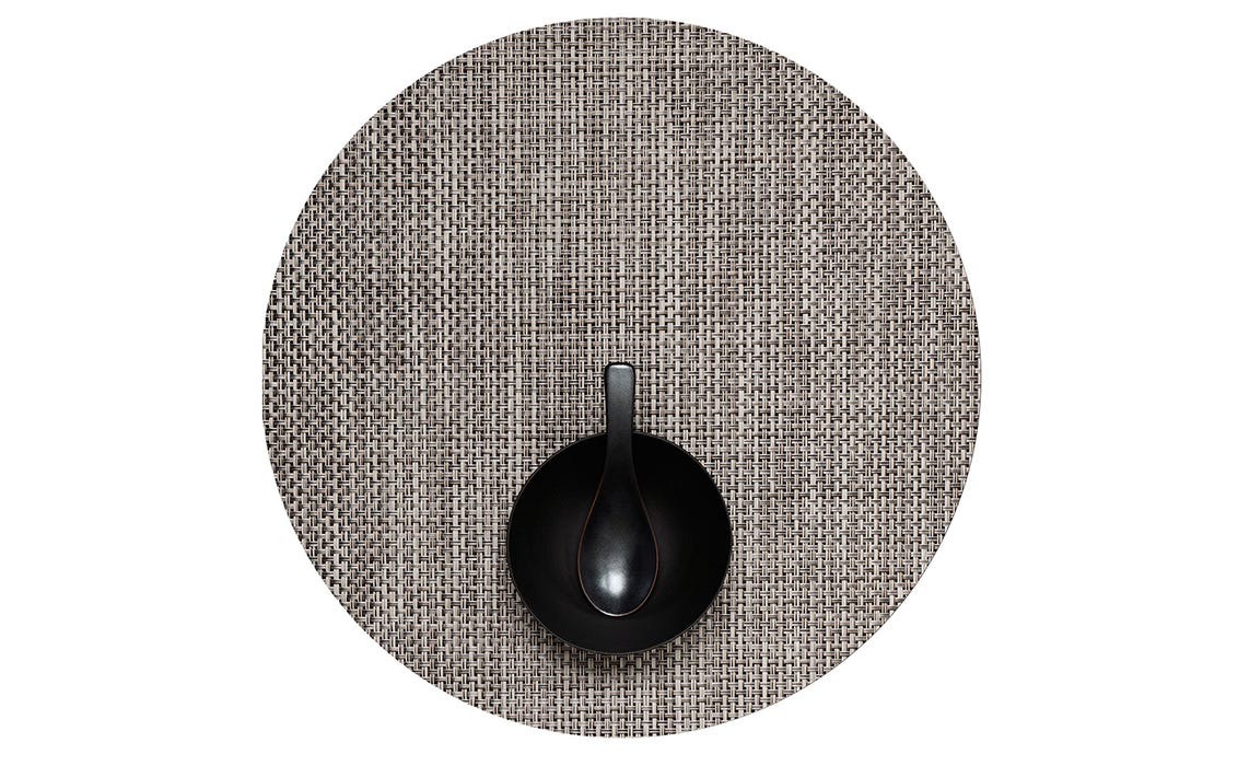 Basketweave Round Oyster 15 Diameter