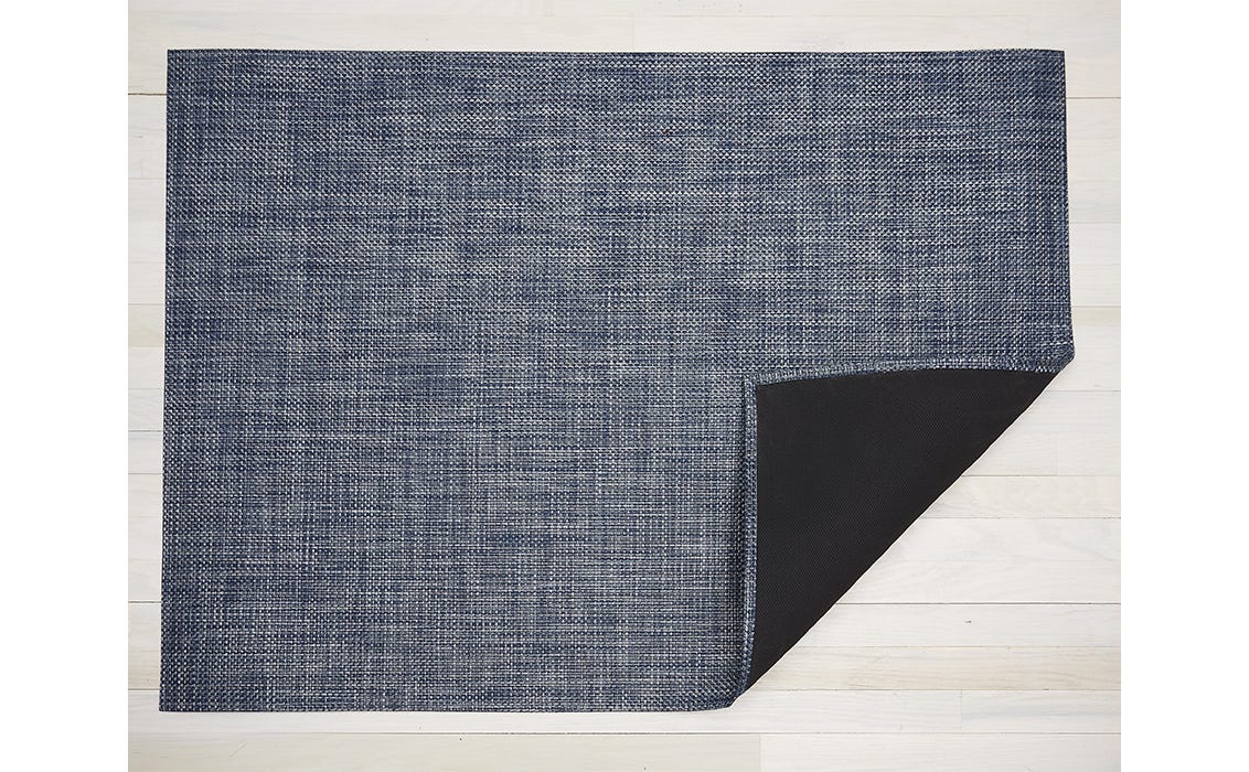 Basketweave Woven Floor Mats Denim Large 46X72
