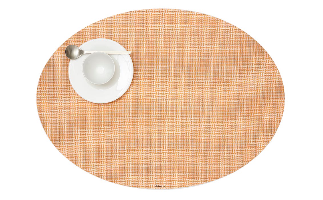 Mini Basketweave Oval Cantaloupe 14X19.25