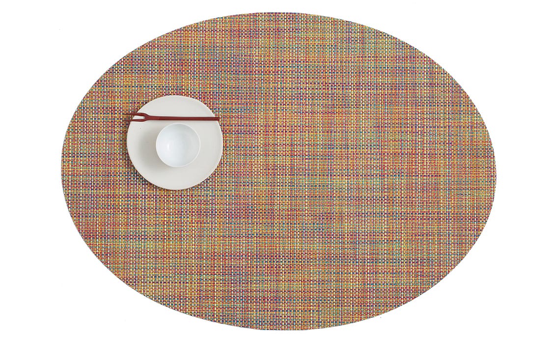 Mini Basketweave Oval Confetti 14X19.25