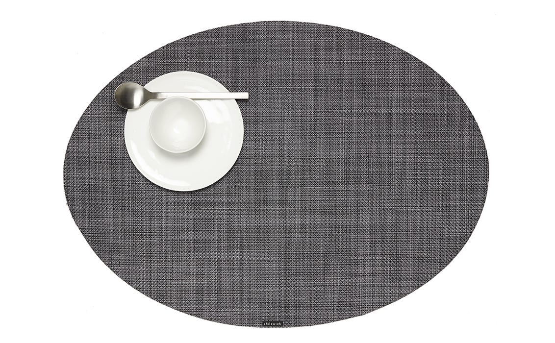 Mini Basketweave Oval Cool Grey14X19.25