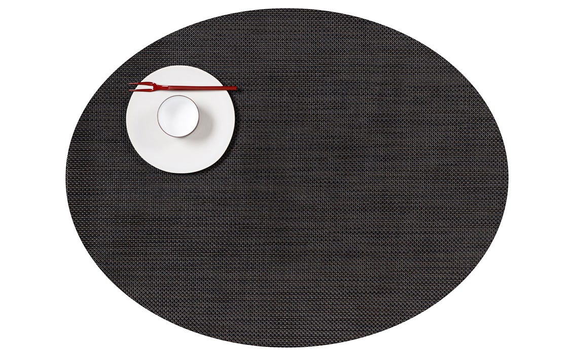 Mini Basketweave Oval Espresso 14X19.25