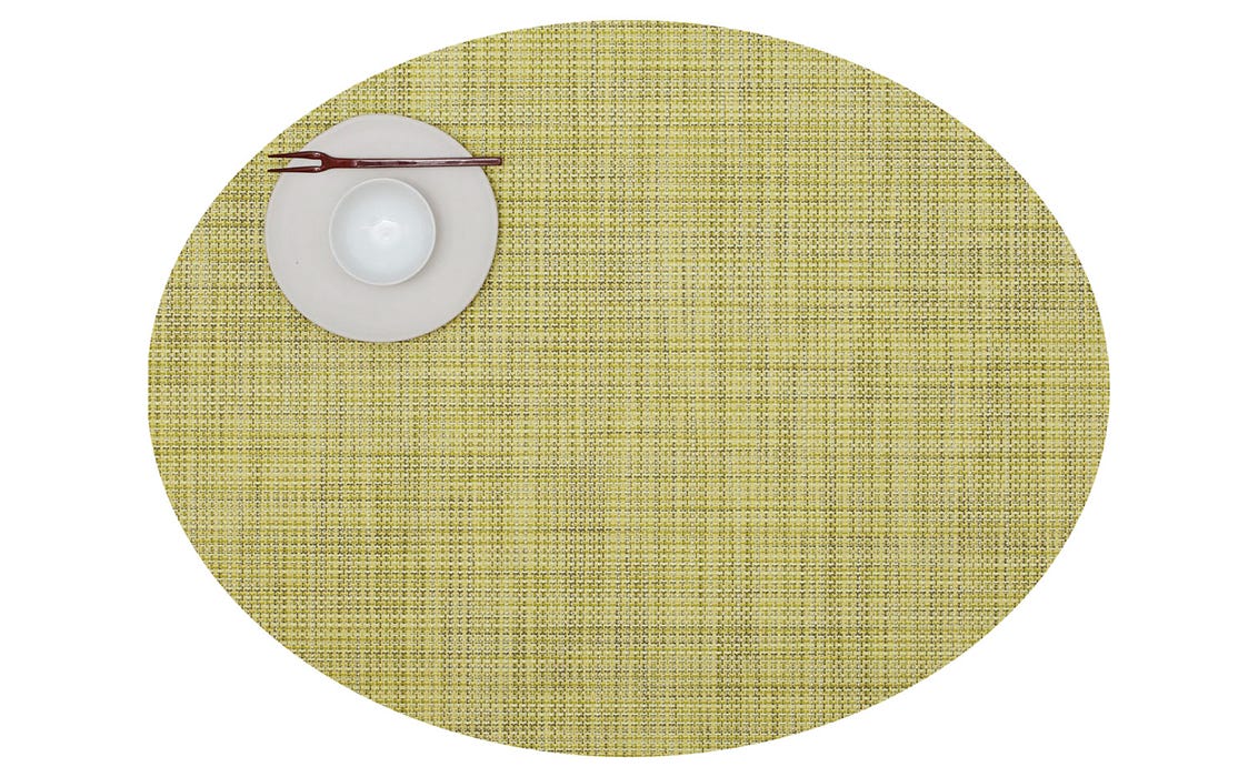 Mini Basketweave Oval Lemon 14X19.25