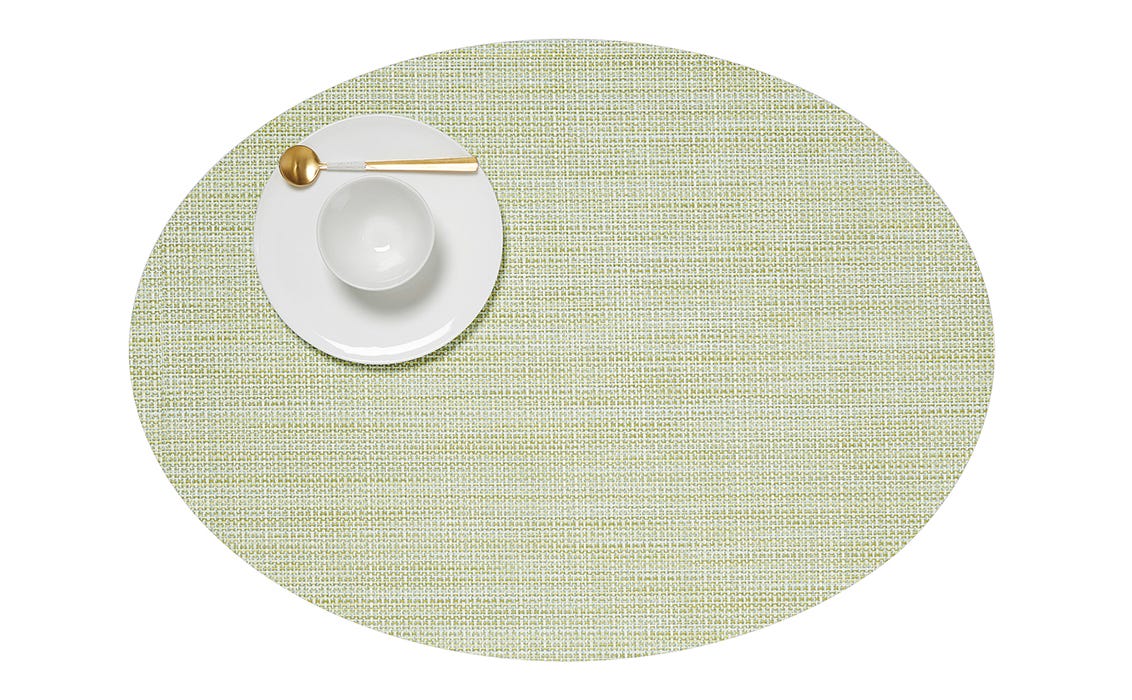 Mini Basketweave Oval Matcha 14X19.25