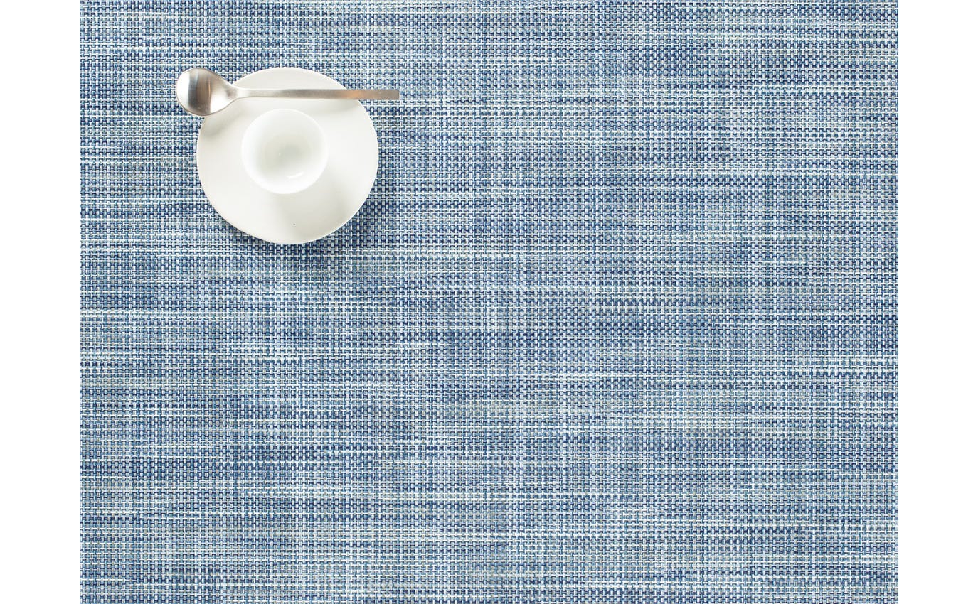 Mini Basketweave Rectangle Chambray 14X19