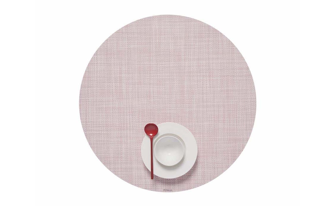Mini Basketweave Round Blush 15 Diameter