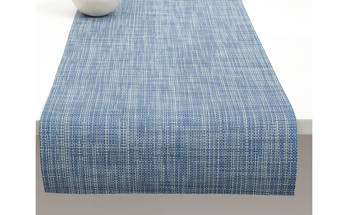 Mini Basketweave Runner Chambray 14X72