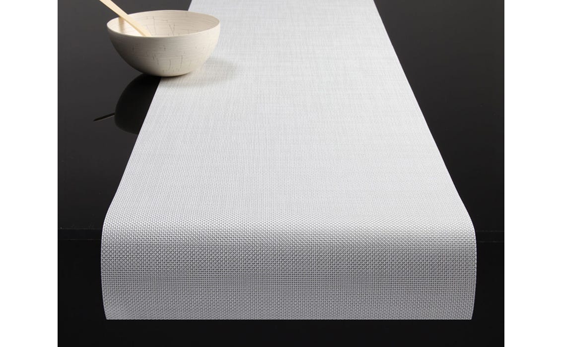 Mini Basketweave Runner White 14X72