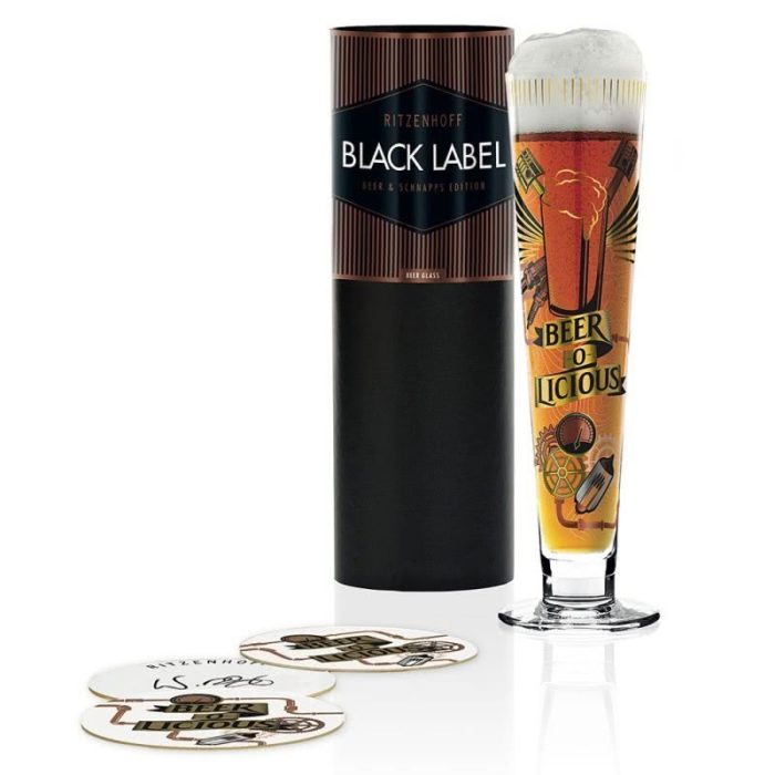 Beer Glass Black Label Ritzenhoff Werner Bohr