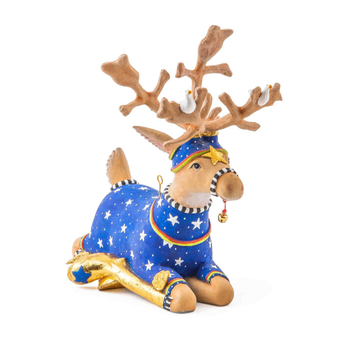 Patience Brewster Dash Away Sitting Comet Reindeer Figure